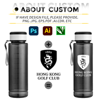 Bouteille d'eau de sport personnalisée 1000 ml, bouteilles d'eau en plastique portables pour l'extérieur, vente en gros de bouteilles de sport en plastique avec logo