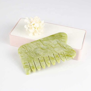 Strumento di massaggio facciale in pietra Gua Sha Bian al quarzo rosa con pelle Anti-età che stringe e ringiovanisce GuaSha di giada verde per dimagrire - Product Image 6