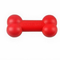 Balle à mâcher indestructible pour chien en caoutchouc rouge TPR, jouet interactif flottant résistant aux morsures pour l'entraînement aquatique et le nettoyage des dents molaires