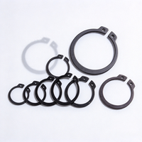 Gourd Style Shaft Snap Circlip 65Mn Spring Steel External Retaining Ring Black Oxide Surface for Mechanical Equipment Use