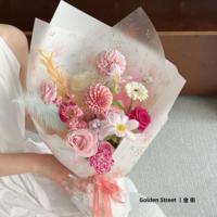 Nouveau papier d'emballage floral mat semi-transparent imperméable, fournitures d'emballage pour bouquets pour les fleuristes, matériel d'emballage