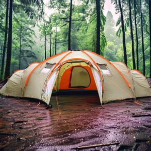 Tente dôme géodésique multi-pièces pour <span class=keywords><strong>camping</strong></span> familial, 4 saisons, imperméable, coupe-vent, glamping en plein air - Product Image 4