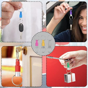Mùa Xuân Chia Snap Tách Tách Keychain Nhanh Chóng Phát Hành Có Thể Tháo Rời Đôi Nhẫn Kéo Ngoài Móc Khóa Có Thể Tháo Rời Cho Túi Ví Vành Đai - Product Image 5