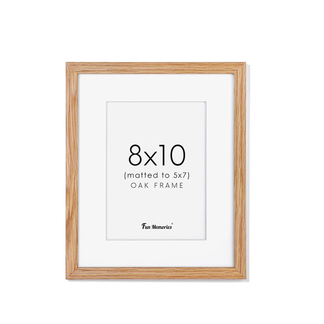 Solid Wood Photo Frame 8x10 Picture Frame Solid Oak Wood Photo Frame for Wall & Tabletop Display