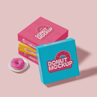 Boîte à donuts en carton rose écologique en gros, personnalisée, pour emporter, avec compartiments, pour desserts et pâtisseries