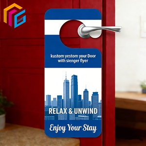 Desain Kustom Cetak Karton Kertas Gantungan Pintu Brosur Iklan untuk Hotel - Product Image 2