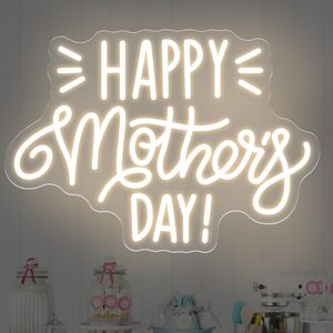 Happy Mothers Day Letreros Neon LED indoor hanging ambient light shop <b>sign</b> wall decoration light entrance indicator light 5V 12V - Product Image 1