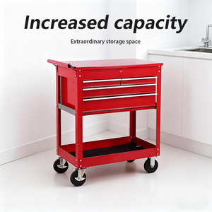 عربة خزانة أدوات لتصليح السيارات من الفولاذ مع أدوات وأدوات - Product Image 4