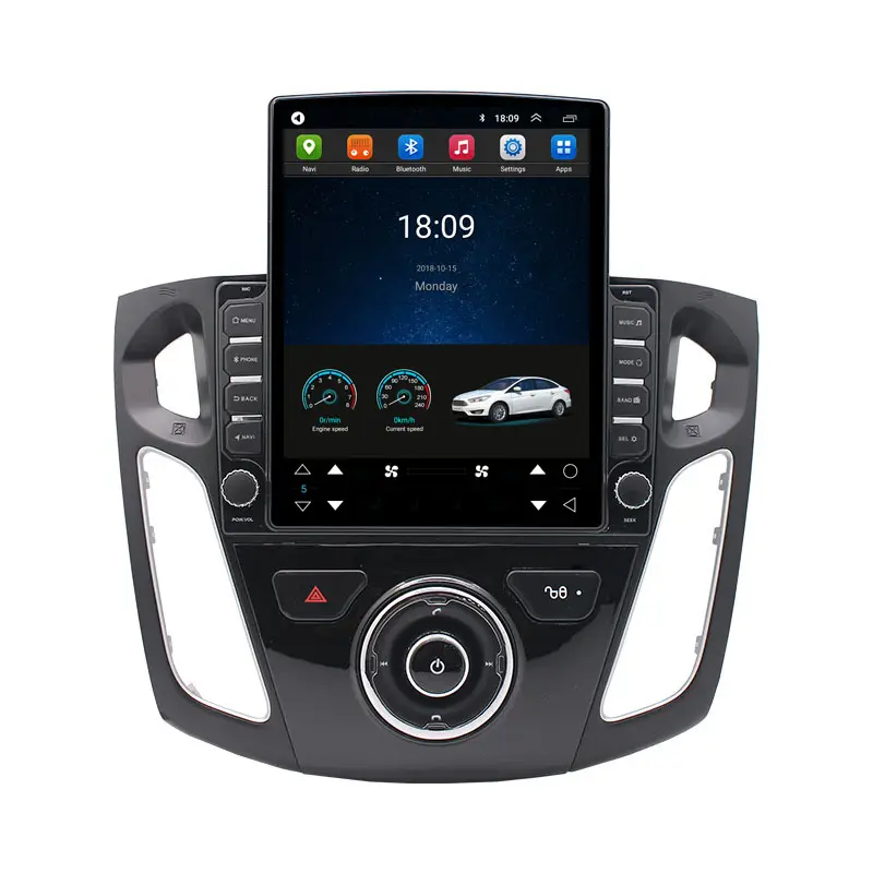 Autoradio Android, Navigation GPS, lecteur multimédia DVD, stéréo, pour voiture Ford Focus (2011, 2012, 2013, 2014, 2015)