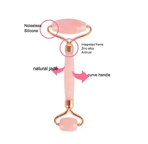 Phổ Biến Khuôn Mặt Con Lăn Chăm Sóc Da Công Cụ Tự Nhiên Màu Hồng Thạch Anh Hồng Chất Lượng Cao Ngọc Lăn Chống Lão Hóa Vẻ Đẹp Cụ