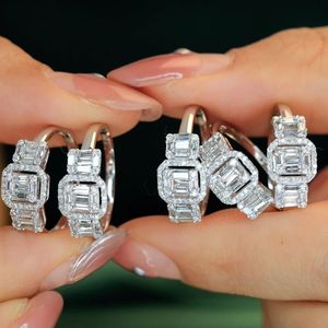 Xinfly 18K White Pure Gold Fine Design Woman Natural Real Diamond Engagement Wedding <b>Ice</b> Out <b>Ring</b> - Product Image 2