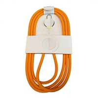 Câble de charge rapide USB Type C vers USB C PD 30W 3FT en tissu orange pour téléphones