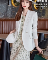 S-4XL solide coréen femmes blazer nouvelle haute qualité veste haut vêtements d'extérieur rugueux tweed luxe style blazer veste pour la fête