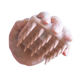 Cepillo Desenredante para Cabello Rizado, Cepillo de Silicona para Champú, Masajeador de Cuero Cabelludo para Exfoliar y Limpiar - Product Image 3