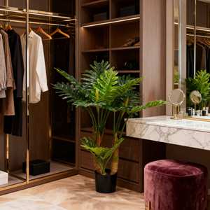 Pianta Artificiale di Alta Qualità con Foglie Primaverili, Grande Ornamento da Interno in Plastica, Philodendron 140cm - Product Image 5