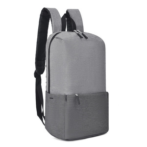 Student Backpack 13 Inches Light Gray Water-Repellent Unisex For Leisure Travel - Product Image 1