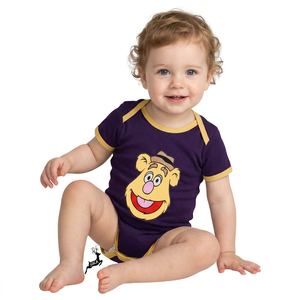 Mono de Bebé de Manga Corta, Diseño OEM 2019, Unisex, 100% Algodón Orgánico, Cierre con Broches, para Invierno - Product Image 1
