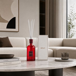 Aikun Red Glass Long Lasting Scent 4300ml Reed <b>Diffuser</b> for European Markets with Non Toxic Natural Essential Oil Perfume Grade - Product Image 3