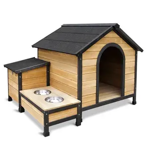 Jaalex Eenvoudig Montage Hondenkennel Grote Outdoor Pet Huizen Met Feeder Hond Huis Met Dak