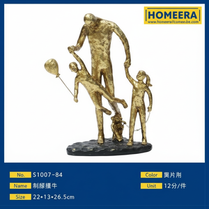 Scatola di 12 pezzi all'ingrosso di 22x13x285cm scultura in resina decorativa in ferro ottone Art Deco per la decorazione di casa di lusso per il soggiorno - Product Image 1