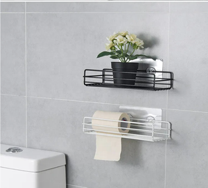 YUYANG Étagère de Rangement Murale pour Salle de Bain et Douche, <span class=keywords><strong>Sans</strong></span> Perçage, en Fer, Organisateur pour <span class=keywords><strong>Cuisine</strong></span> et Salle de Bain - Product Image 2