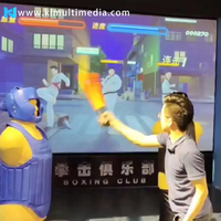 Machine de jeu interactive de boxe, simulateur de combat d'arcade, écran mural, jeu de réalité virtuelle 360 degrés, jeu de boxe avec jouet de frappe réel