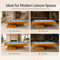Mesa de Billar Moderna de Lujo para el Hogar, Madera de Roble Tailandés Sólido, Pizarra de 25 mm, Mesa de Billar para Sala de Juegos de Villa, OEM ODM, 8 pies
