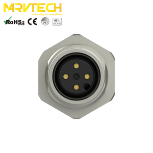 ขั้วต่อเซ็นเซอร์แบบยืดหยุ่น M12 ตัวเมียแบบติดตั้งด้านหลัง Marvtech 3 4 5 8 ขา สำหรับระบบอัตโนมัติทางอุตสาหกรรม - Product Image 4