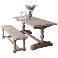 Meuble d'extérieur d'hôtel de style moderne, table à manger, de mariage, en bois royal