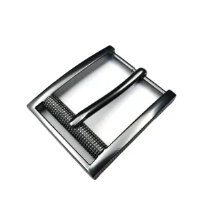 Boucle de ceinture carrée en métal 35mm en alliage de Zinc gunblack boucle à broche pour hommes