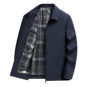 Chaqueta Bomber de Poliéster con Estampado de Corazón para Hombre, Estilo Urbano, Primavera-Otoño 2025, para Hombres de Mediana Edad, Mayores y Abuelos - Product Image 1