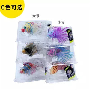 ของตกแต่งตู้ปลา, ของประดับตู้ปลา, วัสดุซิลิโคน, ปลาสิงโตจำลองเรืองแสงหลากสี, <span class=keywords><strong>ปลาทอง</strong></span> - Product Image 4
