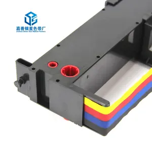 Cartucho de fita de impressora compatível, para epson s015073 lx300 4c lq800 fita de tecido colorida s015077