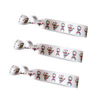 200 pièces sensibilisation au cancer du sein élastique bandeau de cheveux en gros rose ruban cheveux cravate Bracelet filles élastique pour queue de cheval cheveux accessoires