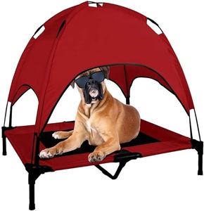 Cama seca para perros a prueba de masticación con dosel extraíble cama de cuna acrílica cama para perros con capucha uso interior y exterior - Product Image 2
