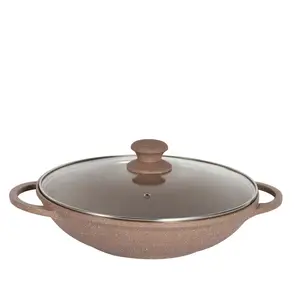 Die casting aluminum forged wok with lid