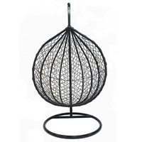 Fauteuil suspendu de jardin en rotin PE avec coussin et support – Vente en gros