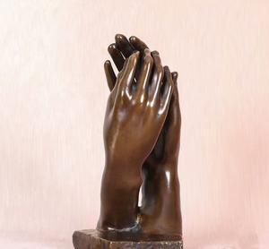 Accueil Décoration <span class=keywords><strong>de</strong></span> table Laiton <span class=keywords><strong>Bronze</strong></span> <span class=keywords><strong>Rodin</strong></span>'s the Cathedarl Hands Statue Sculpture - Product Image 5