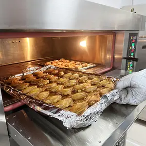 価格をカスタマイズ電気ビッグガスピザケーキキッチン工業用ホーム商業機器デッキパンベーカリーベーキングオーブン