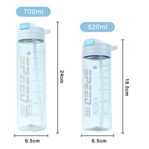 Borraccia Motivazionale da 24oz in Tritan Senza BPA, Antigoccia, per Sport, Palestra e Attività all'Aperto, con Indicatore Orario e Cinturino - Product Image 3