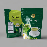 Sachets de thé matcha personnalisés avec logo imprimé, 30g, 50g, 100g, sachets refermables en aluminium, sachets en plastique pour emballage alimentaire