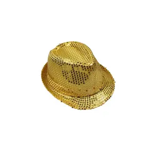 Sombrero de lentejuelas con purpurina Unisex, sombrero de espectáculo para niños, regalo para niños, encanto, uso de baile, espectáculo de baile, fiesta, sombrero de Jazz para niñas, niños y adultos