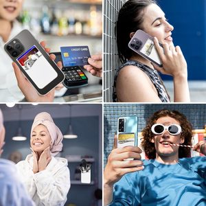 <span class=keywords><strong>Porte</strong></span>-cartes de téléphone collant en silicone <span class=keywords><strong>porte</strong></span>-cartes en silicone double couche avec logo personnalisé cadeau publicitaire promotionnel - Product Image 6