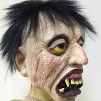 Masque de zombie d'horreur pour Halloween, accessoire de farce amusant en latex, accessoires de cosplay pour maison hantée