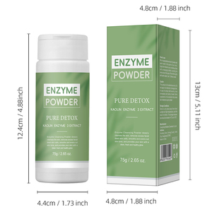 Poudre nettoyante exfoliante enzymatique naturelle pour le <span class=keywords><strong>visage</strong></span> 75g – <span class=keywords><strong>Nettoyant</strong></span> doux pour <span class=keywords><strong>pores</strong></span> profonds – Marque privée OEM - Product Image 2