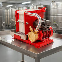 Accessoire de vinification : petit écraseur de raisins avec filtre en maille d'acier inoxydable pour usage domestique, équipement manuel de traitement des fruits