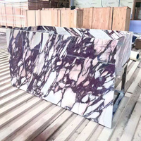 Nouveauté 2026 : Lavabos de luxe en marbre, style italien, vasques Calacatta Viola sur piédestal pour salle de bain