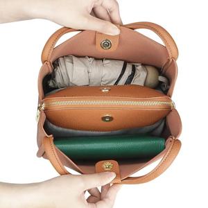 AndoBag Genuine Leather <b>Work</b> Handbag <b>for</b> <b>Women</b> Lady Fashion Simple Shoulder Crossbody <b>Bag</b> Portable Commuter Bucket <b>Bags</b> 3106 - Product Image 3