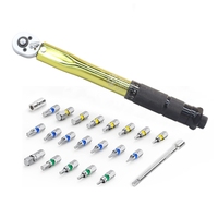 Nouveau 2025 or 23 pièces 1/4 ''20-200lb.ft clé dynamométrique ensemble d'outils bricolage réparation outils à main matériau de CR-V Durable poignée conviviale