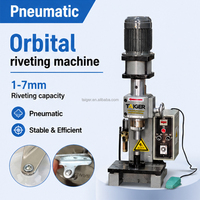 Machine à riveter orbitale pneumatique de bureau compacte pour rivets semi-tubulaires, pleins et creux